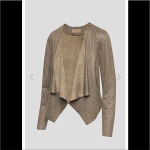 Blanknyc fast play faux suede croc drape jacket NWT XS Revolve